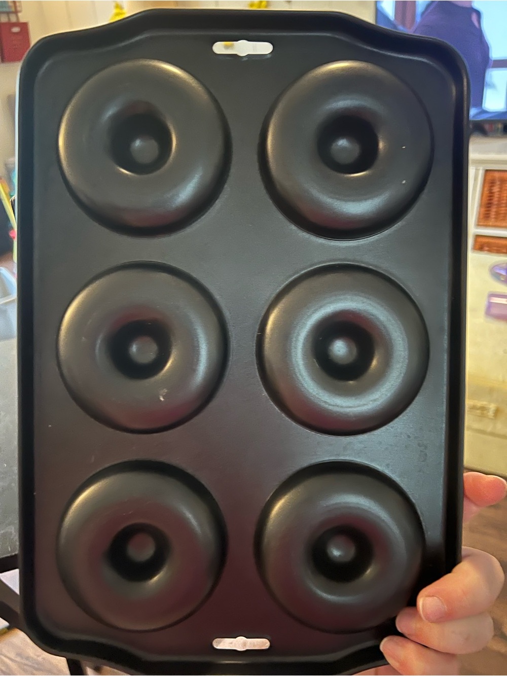 Nonstick Black 6-Cavity Donut Baking Pan